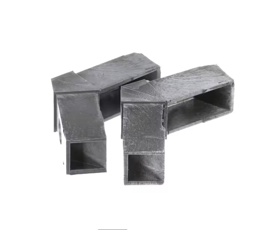 Maintain your sneeze guard system with the 1 Inch Gray 30 Degree 2 Prong Sneeze Guard Assembly Blocks 900131. Designed to provide secure positioning and dependable support for compatible commercial foodservice equipment.
