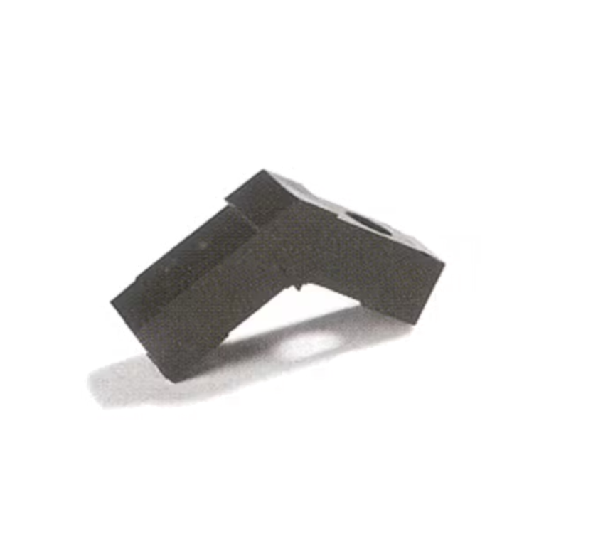Maintain your sneeze guard system with the 1 Inch Gray 30 Degree 2 Prong Sneeze Guard Assembly Blocks 900131. Designed to provide secure positioning and dependable support for compatible commercial foodservice equipment.