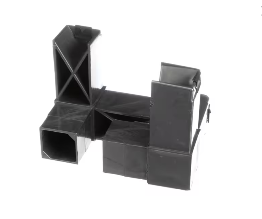 Maintain your sneeze guard system with the 1-1/4 Inch 90 Degree 3 Prong Sneeze Guard Assembly Blocks 900331. Designed to provide secure panel positioning and dependable support for compatible commercial foodservice equipment.