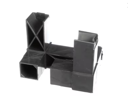 Maintain your sneeze guard system with the 1-1/4 Inch 90 Degree 3 Prong Sneeze Guard Assembly Blocks 900331. Designed to provide secure panel positioning and dependable support for compatible commercial foodservice equipment.