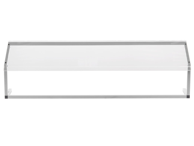 Protect displayed foods with the 73-1/4 Inch Clear Adjustable Single Sided Sneeze Guard 927207. Designed for compatible Five Star Buffet Bars with an adjustable opening height from 11.25 to 17.25 inches.