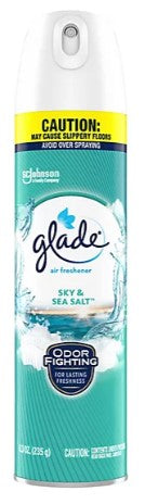 Glade Air Freshener Sky & Sea Salt 8.3 oz (2x) for a clean, coastal scent and effective odor elimination
