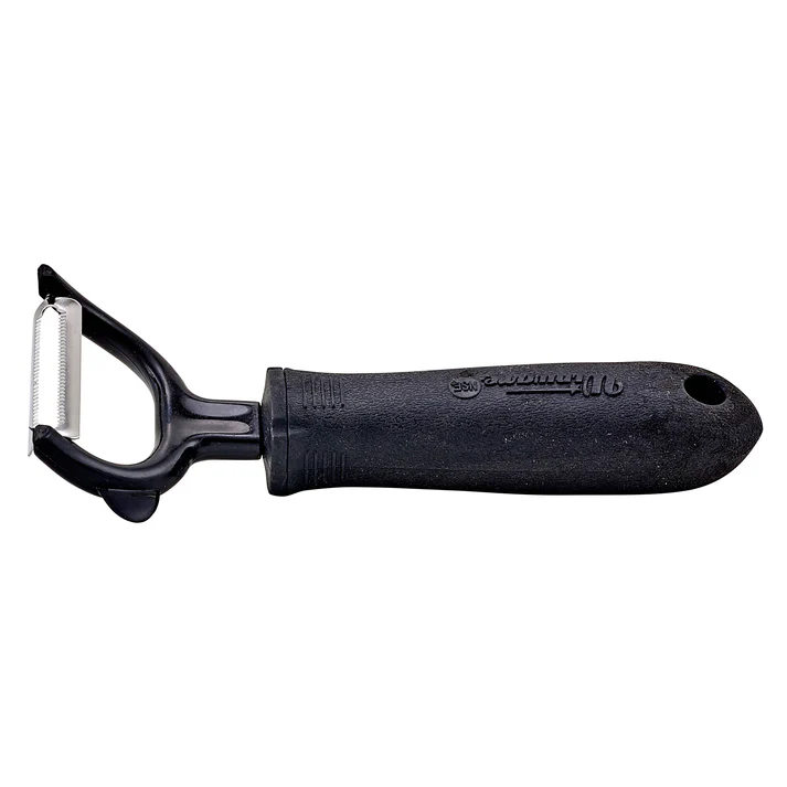 (Straight Edge, Serrated Edge, Julienne) Peeler 12/Pack has a razor sharp steel blade with a straight edge for easy peeling of potatoes, carrots, and cucumbers. With its comfort-molded offset handle, this peeler provides a comfortable, secure grip so that you can peel vegetables safely. Great for peeling wider vegetables.