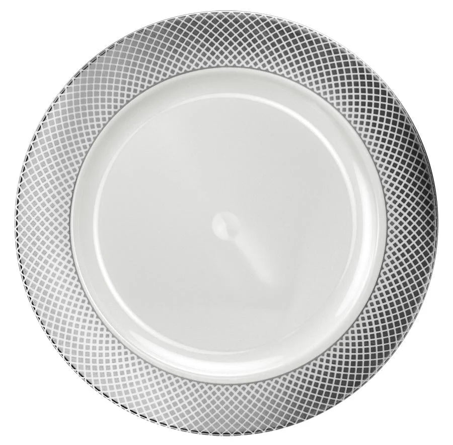 12-inch elegant plate charger in gold, silver, and pearl finishes, perfect for weddings, events, and formal dining setups