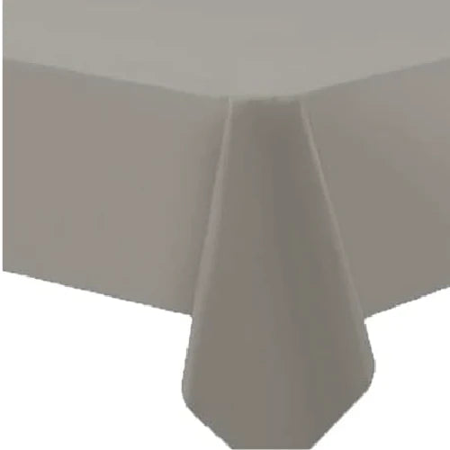 54"x108" table cover in white, red, blue, ivory, yellow, silver, lime green, hot pink, orange, black, green, gold, purple, and hunter green. Durable, disposable, and perfect for events.
