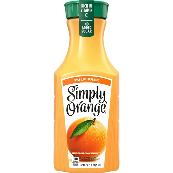 52oz Simply Orange Juice Refreshing Pure Fruit Beverage