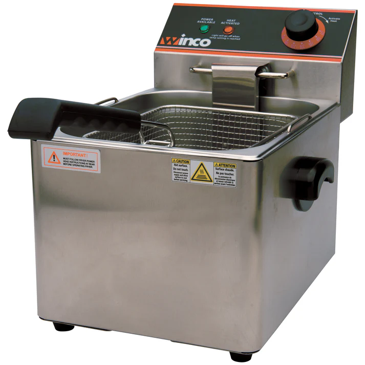 (Single Well, Twin Well) Electric Fryer 1/Pack electric countertop deep fryer features 2 independent frying wells ideal for frying vegetables, chicken, french fries and more. This commercial-grade deep fryer features (2) powerful 1750 watt heating elements that ensure fast heating and quick temperature recovery ideal for daily use in restaurants, concessions stands, fast food and more. Steel fryer wells come with covers and can be easily removed for quick cleanup.