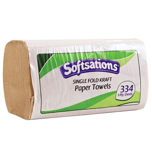 Singlefold Brown Paper Towels, eco-friendly and absorbent. Ideal for restrooms, kitchens, and offices. Strong, durable, and made from recycled materials.