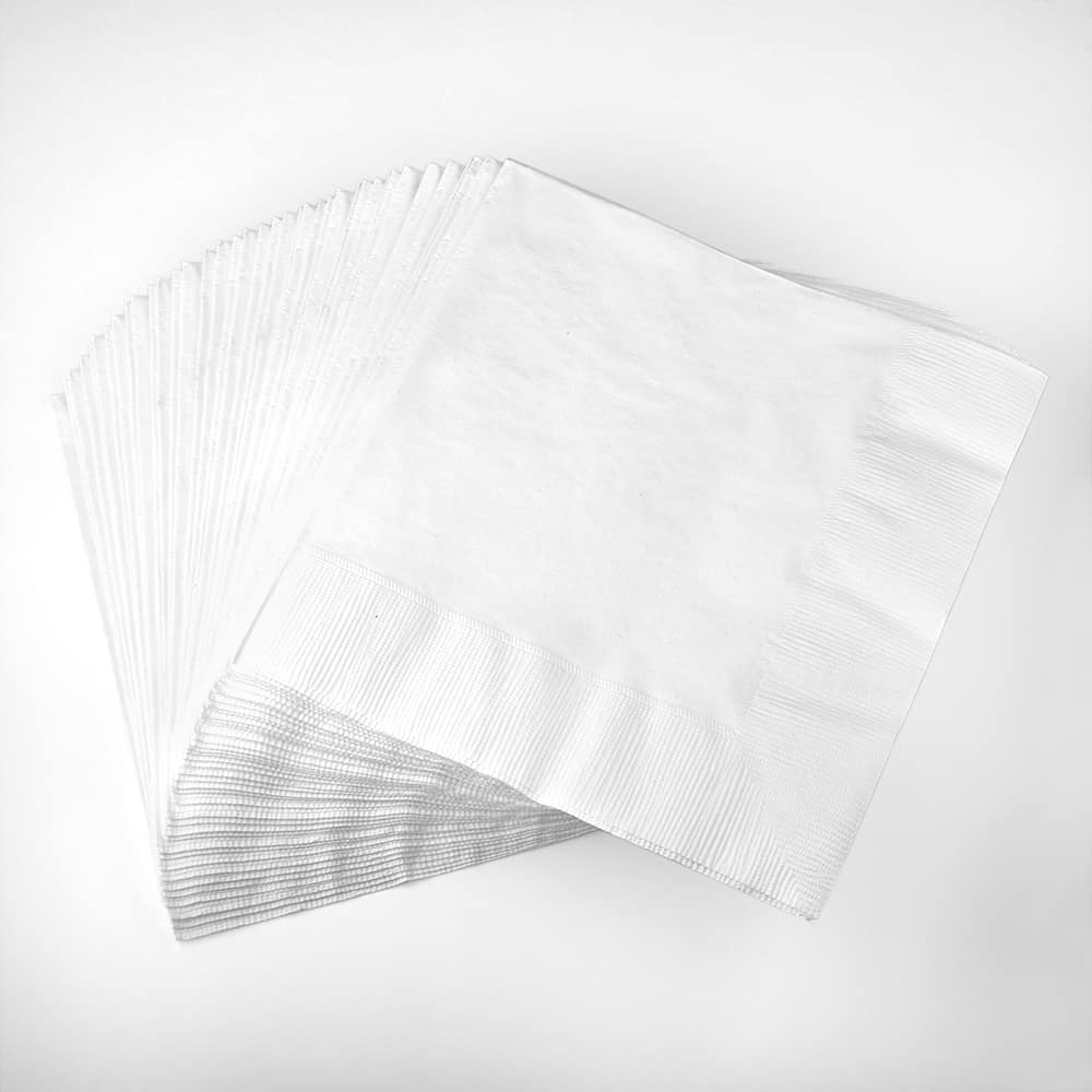 Elegant pearl 3-ply napkin for lunch and beverages. Soft, absorbent, and perfect for weddings, parties, and special events. Stylish disposable napkins for any occasion.