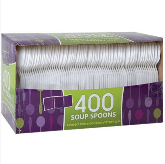 White PP Cutlery Boxed Set – includes fork, knife, soupspoon, and teaspoon. Durable, disposable, and ideal for catering, takeout, parties, and events. Convenient storage for easy use.