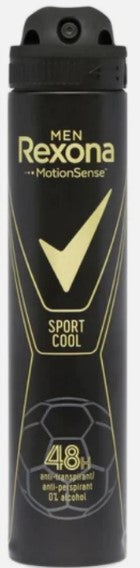Rexona Men Antiperspirant Deodorant Spray – Sport Cool, 200 mL for all-day sweat and odor protection with a fresh, sporty scent