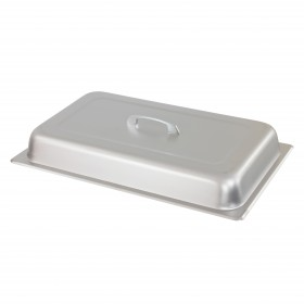 Full-size rectangular dome cover stanton trading constructed from durable stainless steel, designed to retain heat and protect food during service. Ideal for buffets, catering, and commercial kitchens.