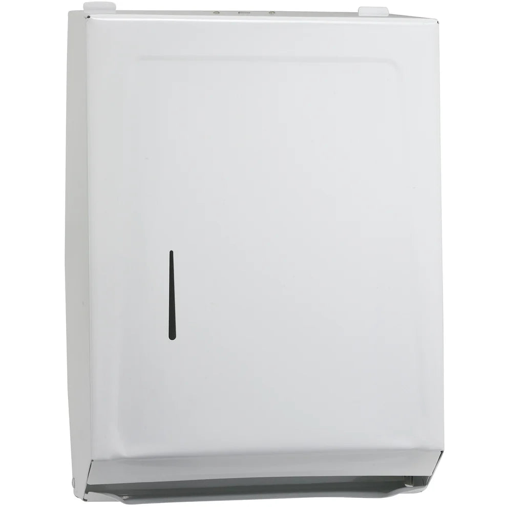 Winco TD-600/700, M/C-Folds, White S/S Paper Towel Dispenser