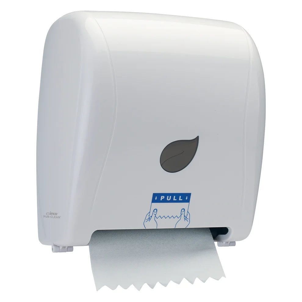 Winco TDAC-8K/8W, B/W Pur-Clean, Auto Cut Roll Towel Dispenser