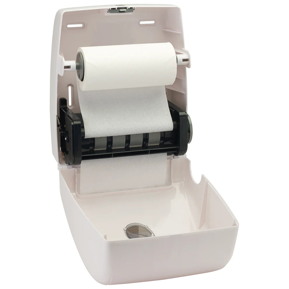 Winco TDAC-8K/8W, B/W Pur-Clean, Auto Cut Roll Towel Dispenser