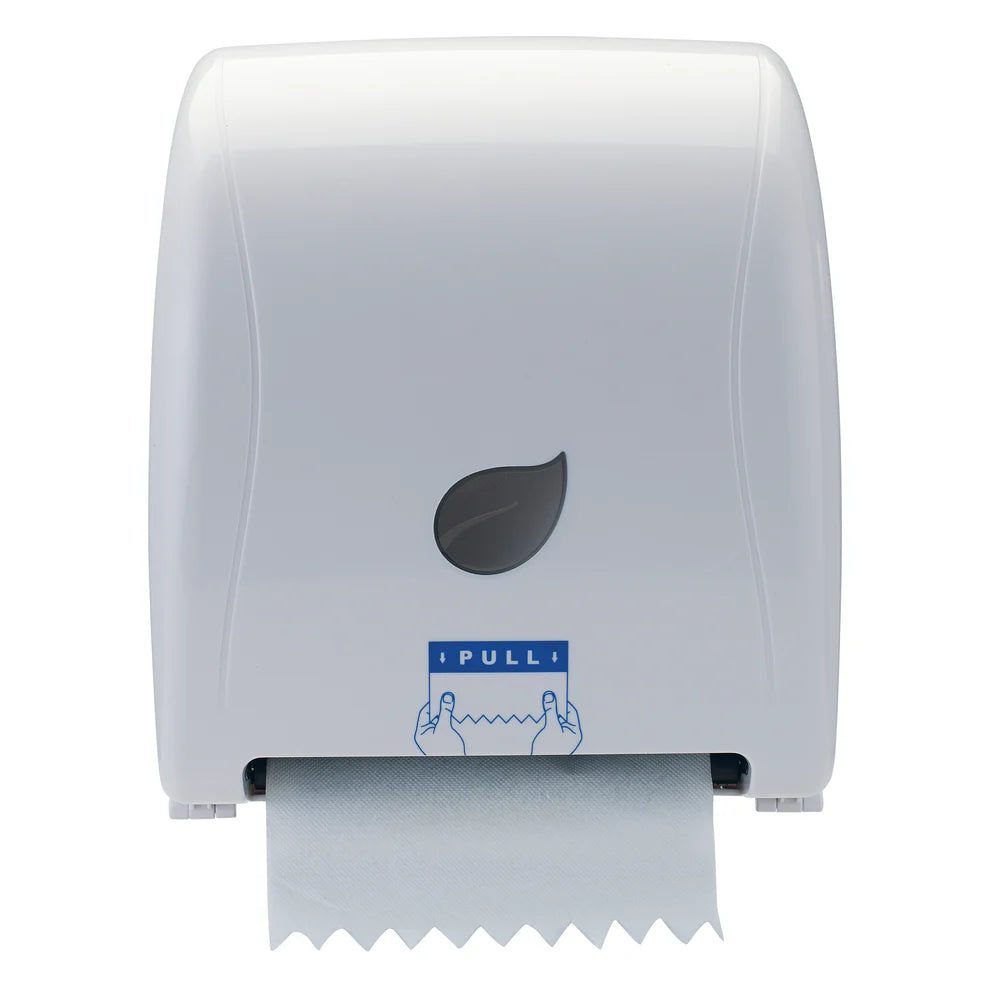 Winco TDAC-8K/8W, B/W Pur-Clean, Auto Cut Roll Towel Dispenser