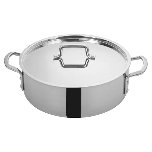 Winco TGBZ-12 & 14, 12 & 14qt  Triply S/S Brazier w/Cover