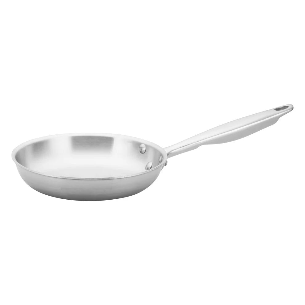Winco TGFP-10 to 8, 7 to 14" Triply S/S Fry Pan w/Helper Hdl