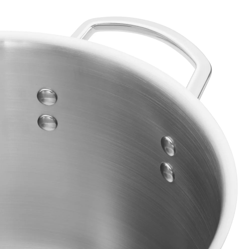 Winco TGSP-12 to 8, 4.5-20qt Triply S/S Stock Pot w/Cover