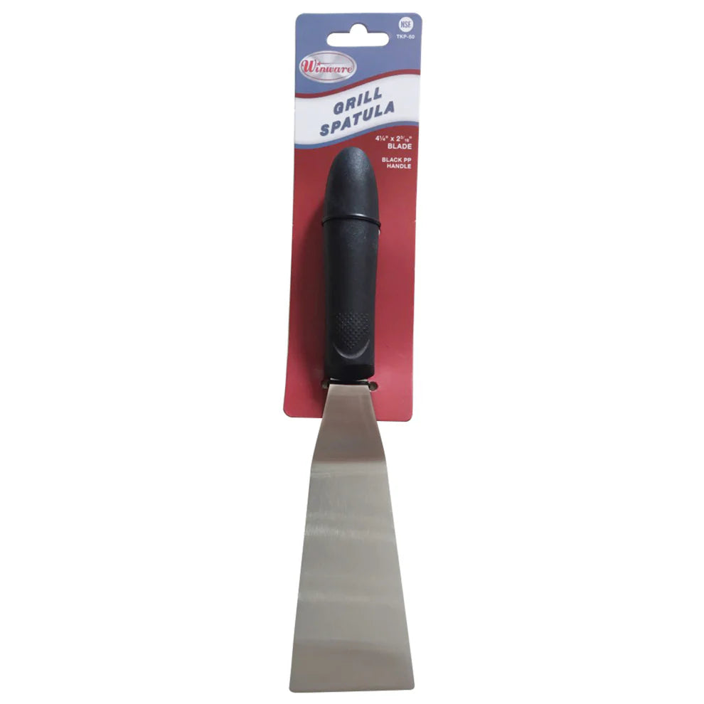 Winco TKP-50/TWP-50, Black/White PP Handle Grill Spatula w/Offset