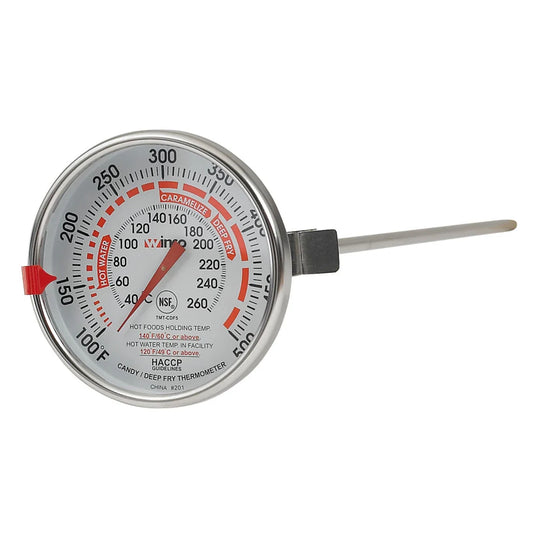 Winco TMT-CDF5, 3" Dial, 12" Probe Deepfry/Candy Thermometer