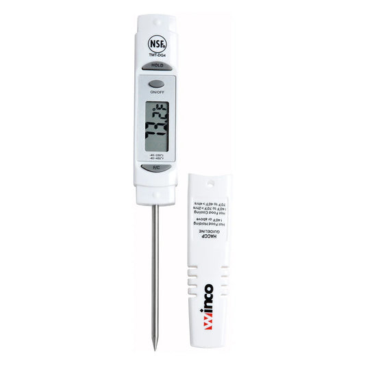 Winco TMT-DG4, 1-1/4" LCD, 3-1/8" Probe, White Digital Thermometer