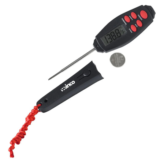 Winco TMT-DG5, 1-3/8" LCD, 2-7/8" Probe, Black Digital Thermometer