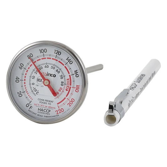 Winco TMT-IR1, 1-3/4" Dial, 5" Probe Instant Read Thermometer, EA