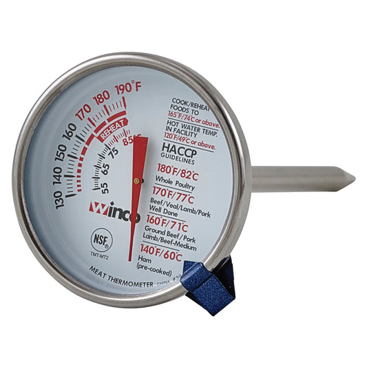 Winco TMT-MT2/MT3, 2&3" Dial, 5" Probe Meat Thermometer, EA