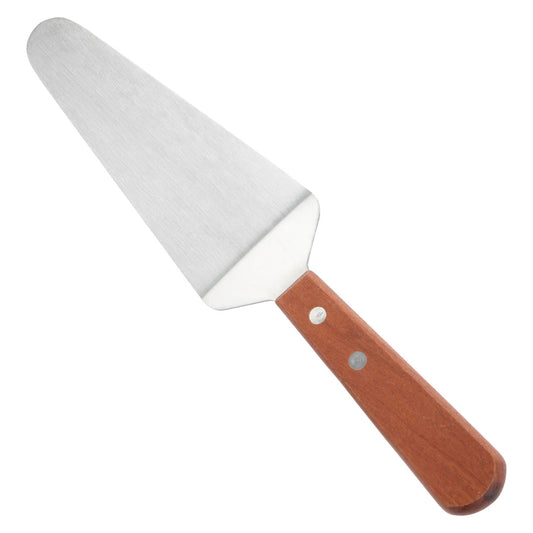 Winco TN166, 4-7/8" x 2-3/8" Blade Pie Server w/Offset, Wooden Hdl, EA