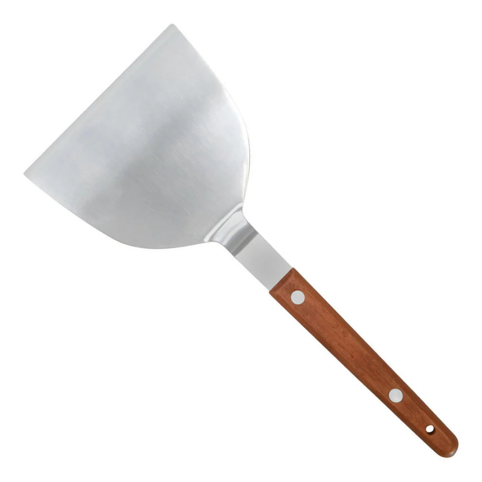 Winco TN43, 4"x 3-1/2" Blade Offset, Wooden Hdl Teppanyaki Turner, EA