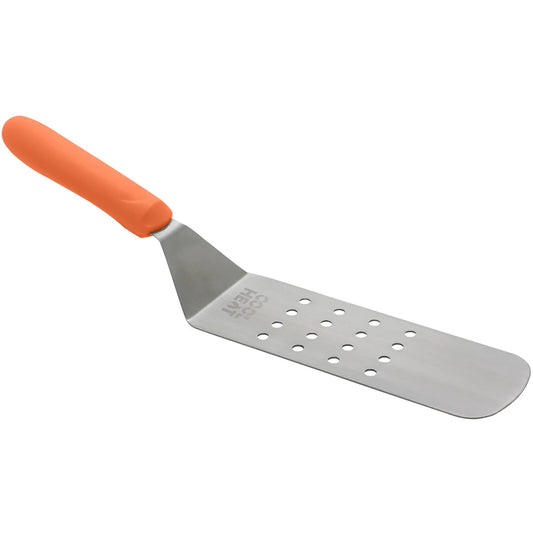Winco TNH-91, 8.25x2.88" Orange Handle High Heat Perforated Turner, EA