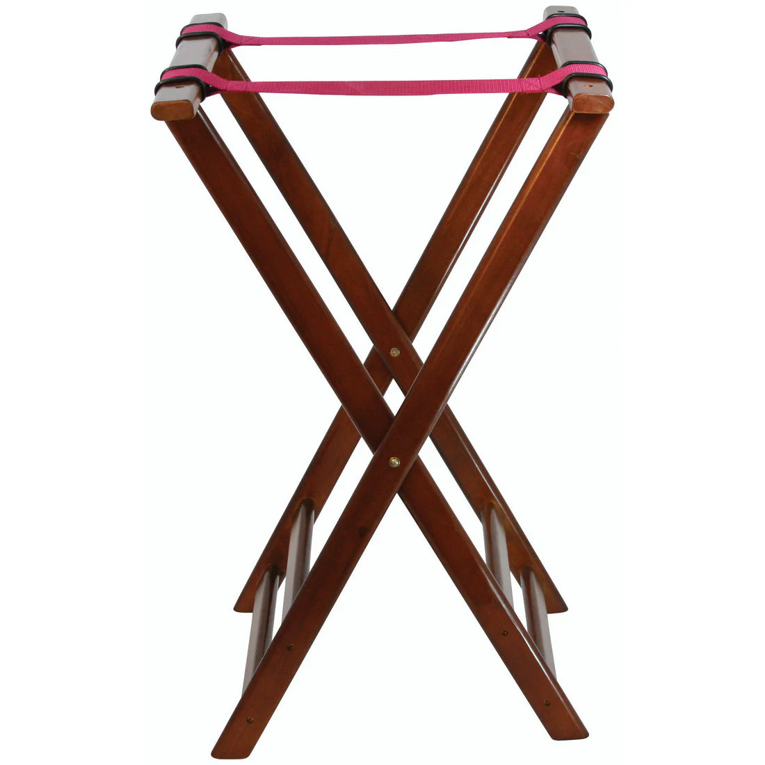 Winco TR-33W and TR-34W 32"H, Walnut and Mahogany Folding Tray Stand