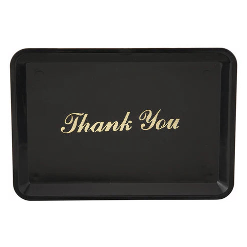 Winco TT-46, "Thank You" Gold Imprint, Tip Tray