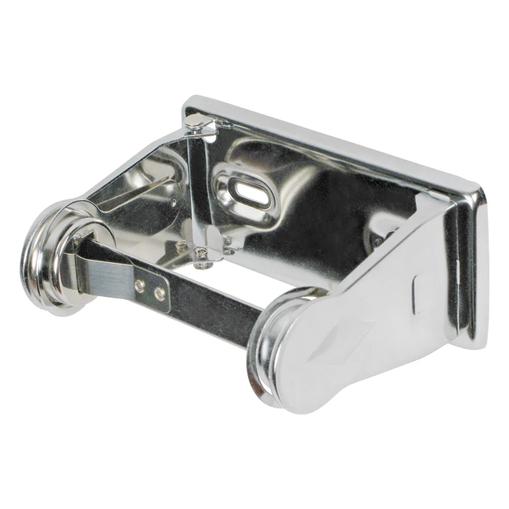 Winco TTH-1/2, Single/Double Roll, Chrome Plated Toilet Tissue Holder