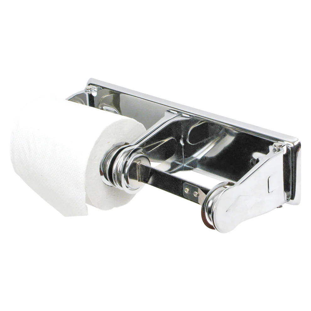 Winco TTH-1/2, Single/Double Roll, Chrome Plated Toilet Tissue Holder