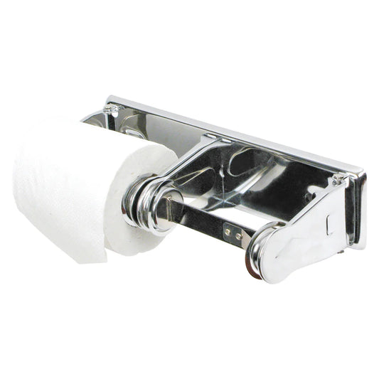 Winco TTH-1/2, Single/Double Roll, Chrome Plated Toilet Tissue Holder