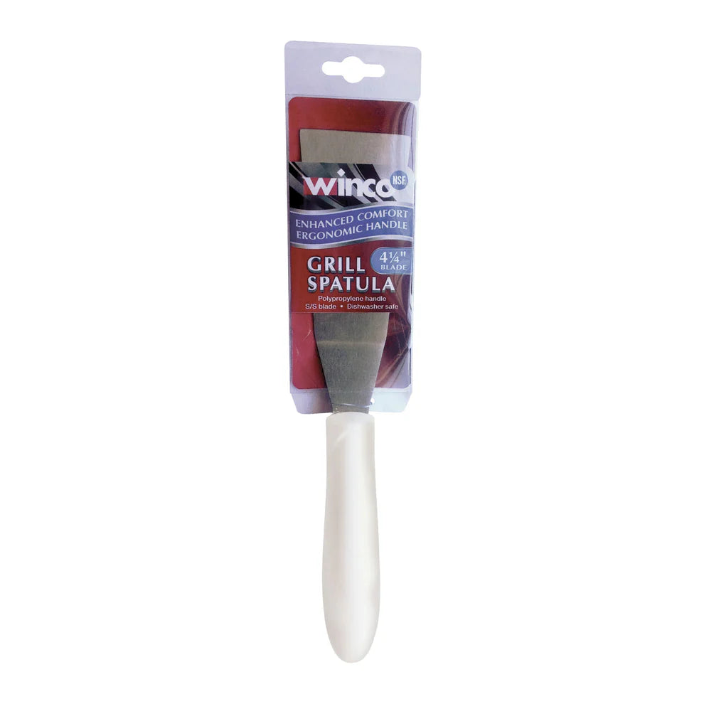 Winco TKP-50/TWP-50, Black/White PP Handle Grill Spatula w/Offset