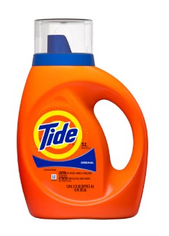 Tide Liquid Laundry Detergent, Original scent, 1.24 L (42 fl oz) bottle for 32 loads, removes stains and keeps clothes fresh.