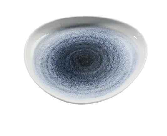 Yanco Triangle Plate UN-311 brings a striking celestial aesthetic to your table with its deep blue, vortex-style center and smooth triangular form. This uniquely shaped dinner plate adds an artistic, modern edge to entrées, shared plates, and creative presentations. Its durable porcelain body stands up to commercial use while offering a refined, gallery-worthy look perfect for restaurants, hotels, catering, and elevated home dining.