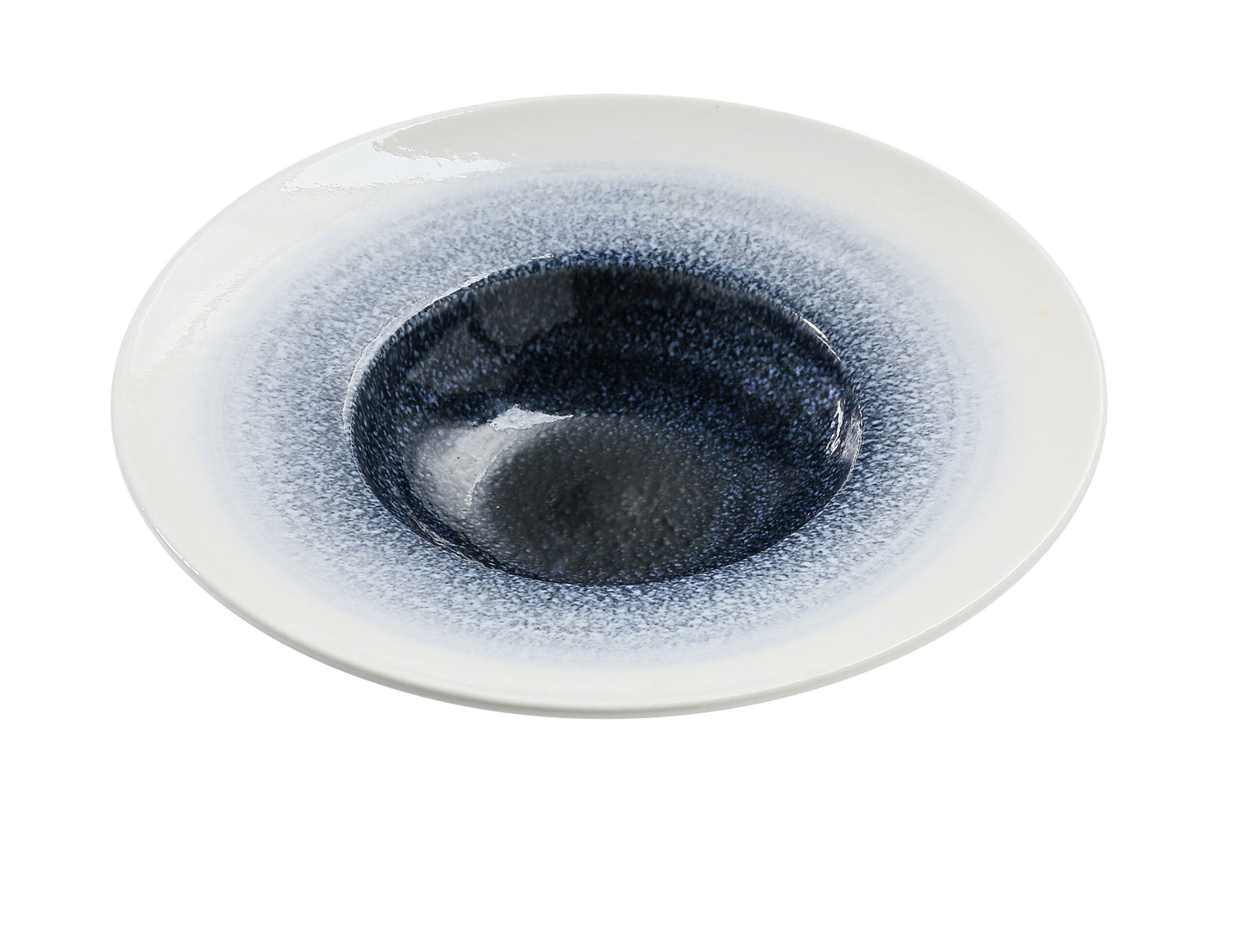 Yanco Soup Plate UN-509 brings a striking celestial look to your table with its signature deep blue swirl and glossy white exterior. The wide rim frames the vibrant center beautifully, making soups, broths, small pasta dishes, or plated desserts look instantly elevated. Crafted from premium chinaware, it blends artistic presentation with the durability restaurants depend on.