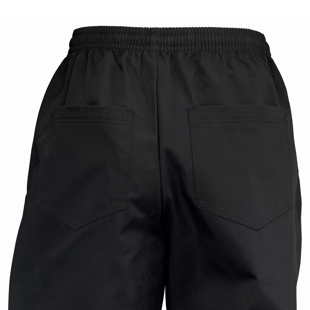 Winco UNF-2KL to 2KXXL, S-2XL Black Chef Pants, EA