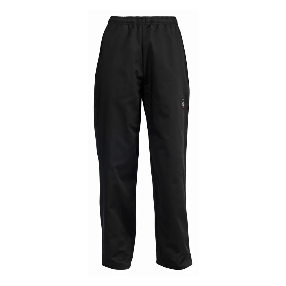 Winco UNF-2KL to 2KXXL, S-2XL Black Chef Pants, EA