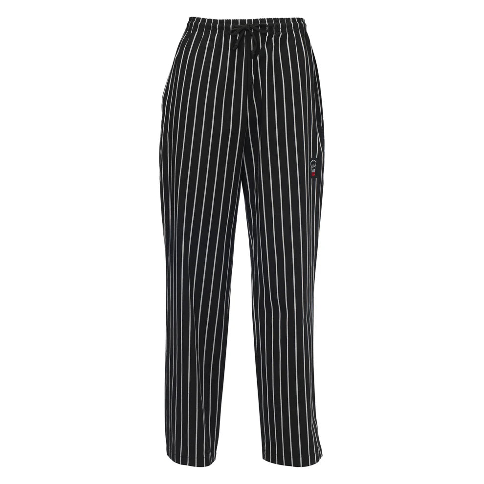 Winco UNF-3CL to 3CXXL, S-2XL Chalk Stripe Chef Pants, EA