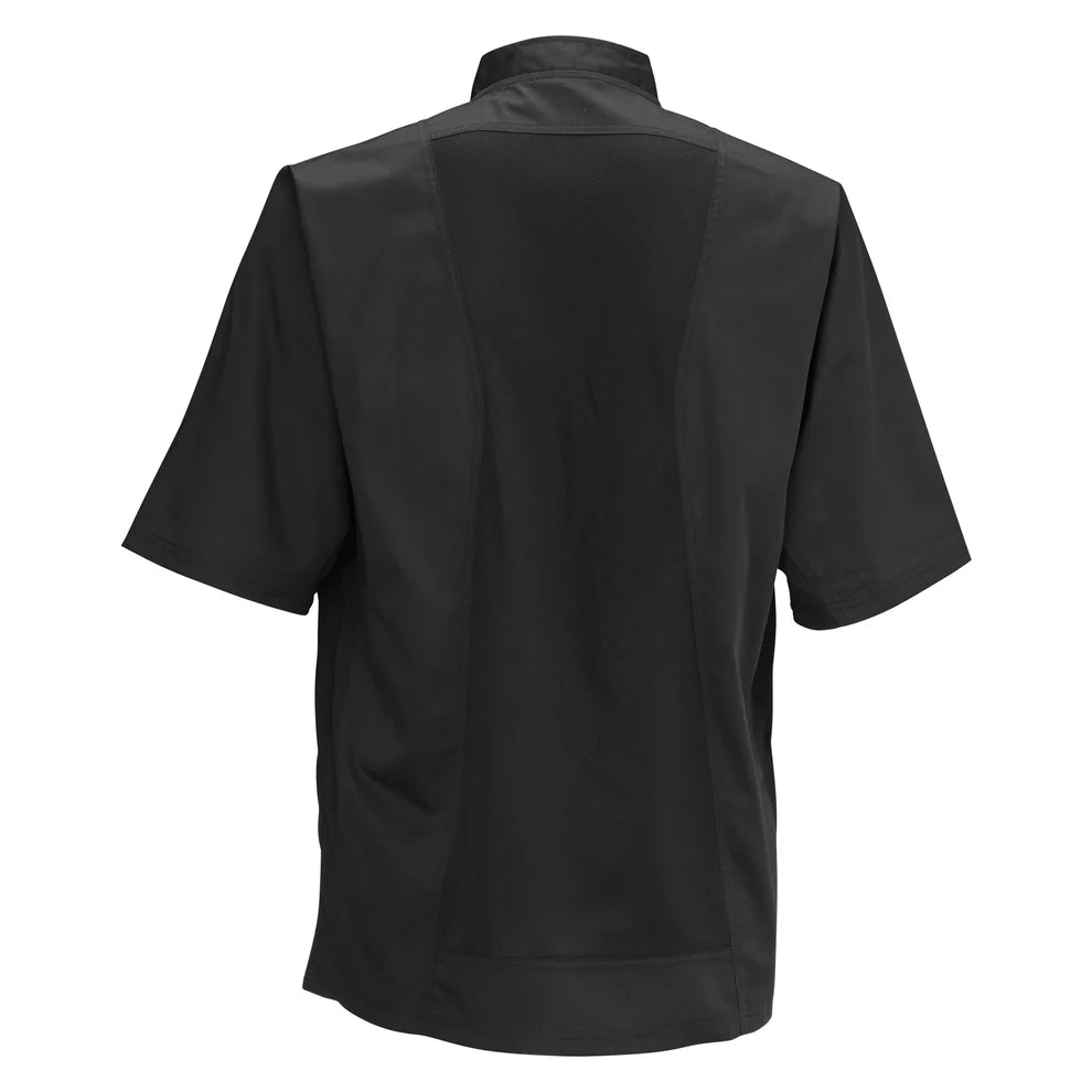 Winco UNF-9K3XL to 9WXXL, S-3XL Short Sleeve B/W Ventilated Cook Shirt