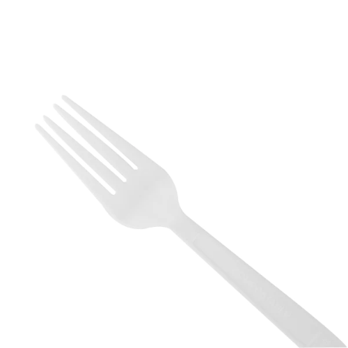 Natural Beige CPLA Medium Weight Disposable Fork For Dining & Catering