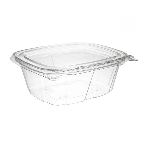 Tamper Resistant Clear Pet Hinged Clamshell Takeout Container