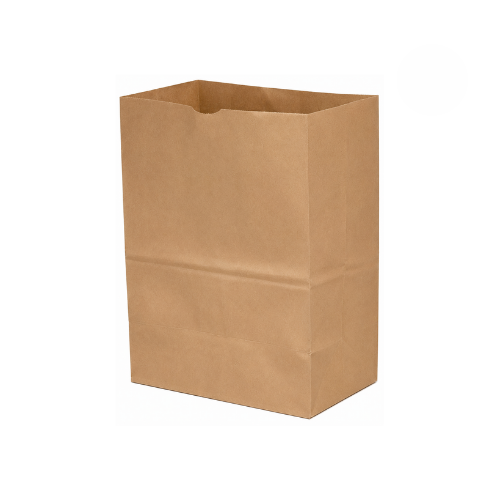 Brown Kraft Paper Disposable Grocery Bags 1/8 Takeout Carryout Sacks