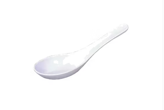 White Ceramic Spoon