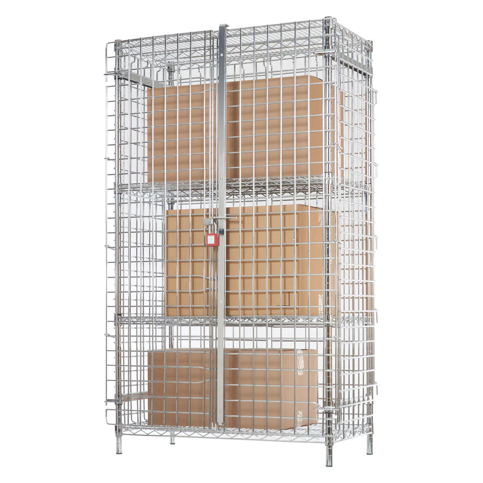 Winco VCG-1836-2460, 18–24"x36–60"x63"H Chrome Wire Security Cages, NSF